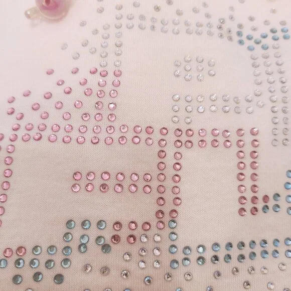 Pink Floyd Cropped Graphic Tee with Rhinestone Logo – Size L - Picture 5 of 8